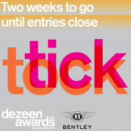 There are only two weeks left to enter Dezeen Awards 2023
