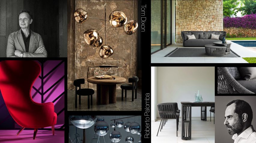 Collection of images of Tom Dixon, Roberto Palomba, lighting and furniture