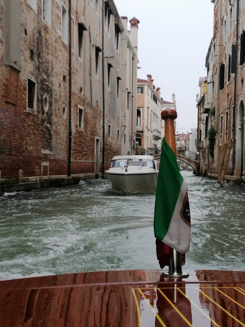 Water taxi in Venice canal