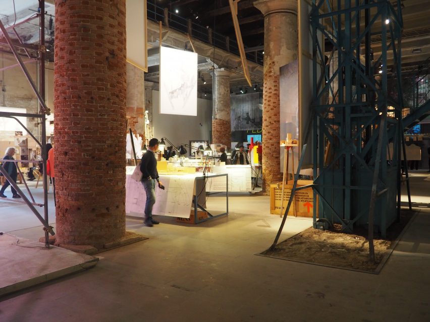 A view of the exhibition inside the Arsenale