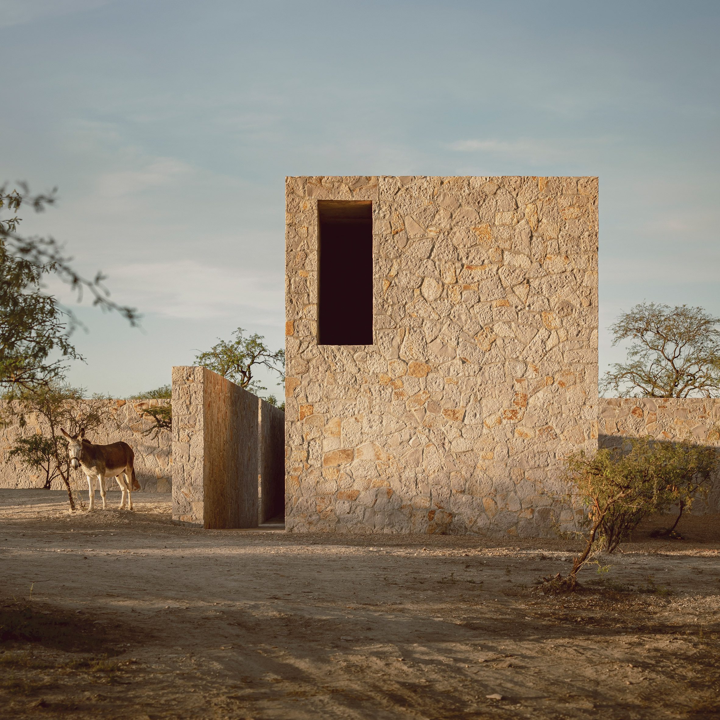 Exterior view of Casa Enso II made from structural stone