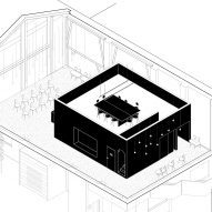 Isometric diagram, Cesarin show kitchen by Co.arch Studio