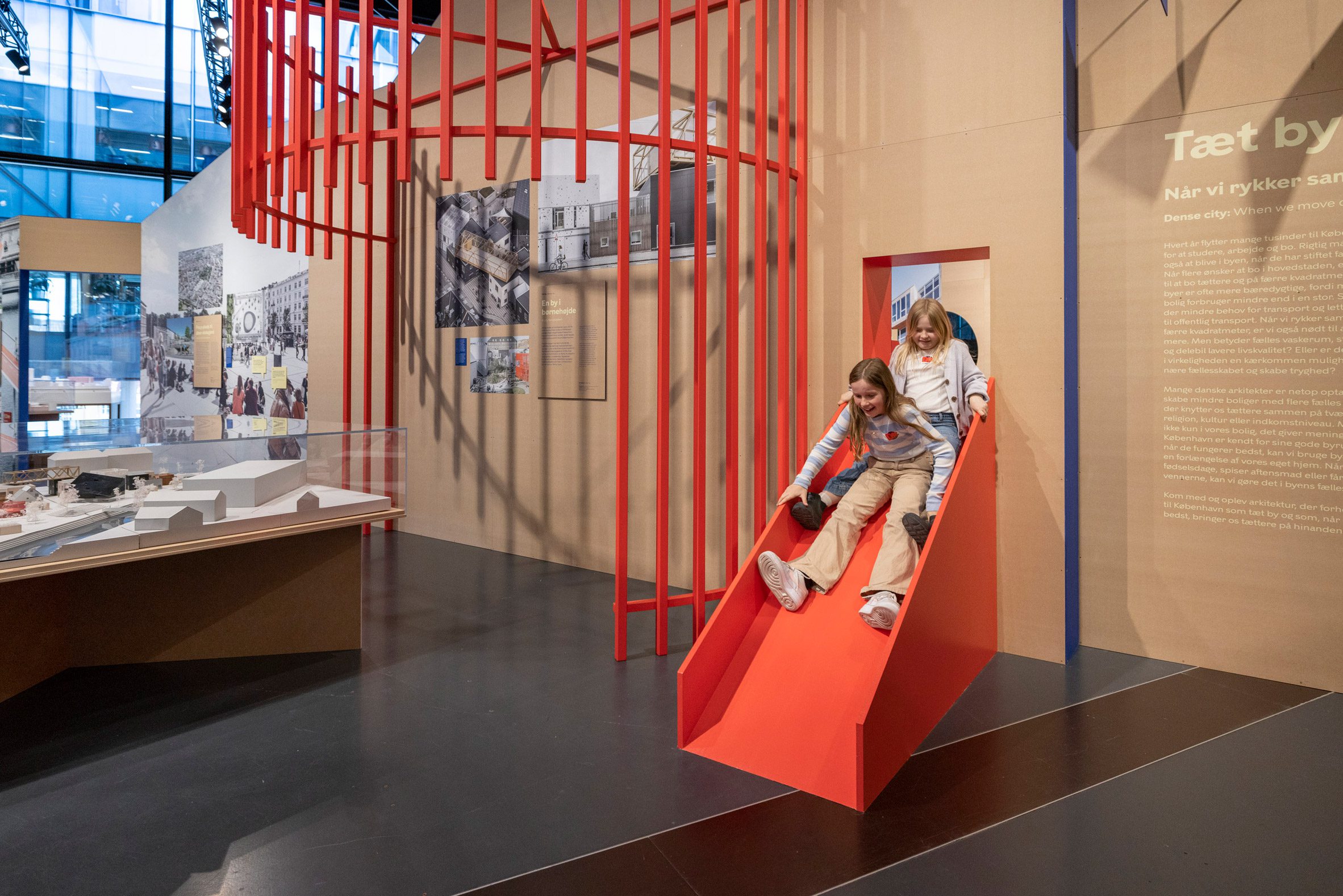 Playground slide in Copenhagen in Common exhibition at Danish Architecture Centre