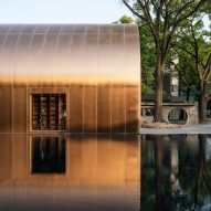 Wutopia Lab reveals "shimmering whale" Shanghai museum with arched copper shell