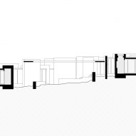 Section drawing of the guest house at Meles Zenawi Memorial Park in Ethiopia by Studio Other Spaces