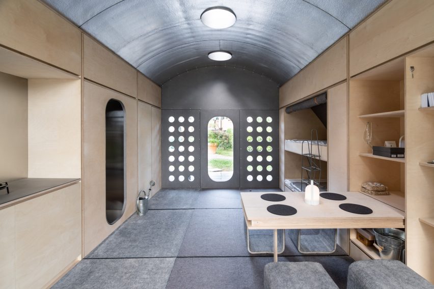 Interior of Holcim and Norman Foster Foundation's housing prototype