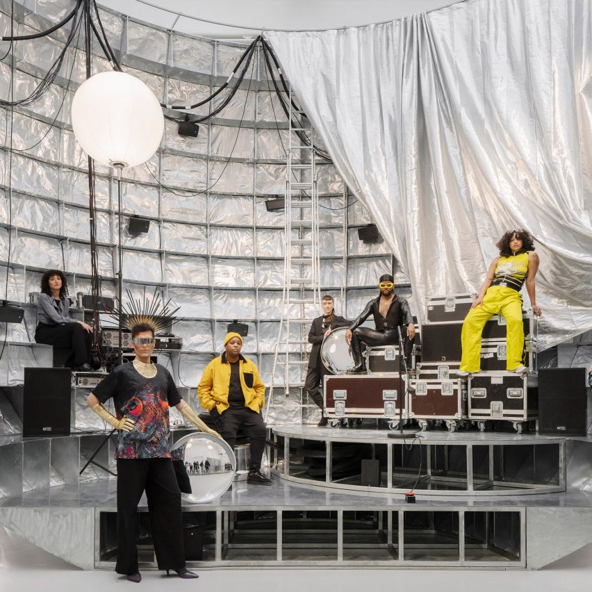 Reflective hemispherical theatre enlivens French pavilion at Venice Architecture Biennale