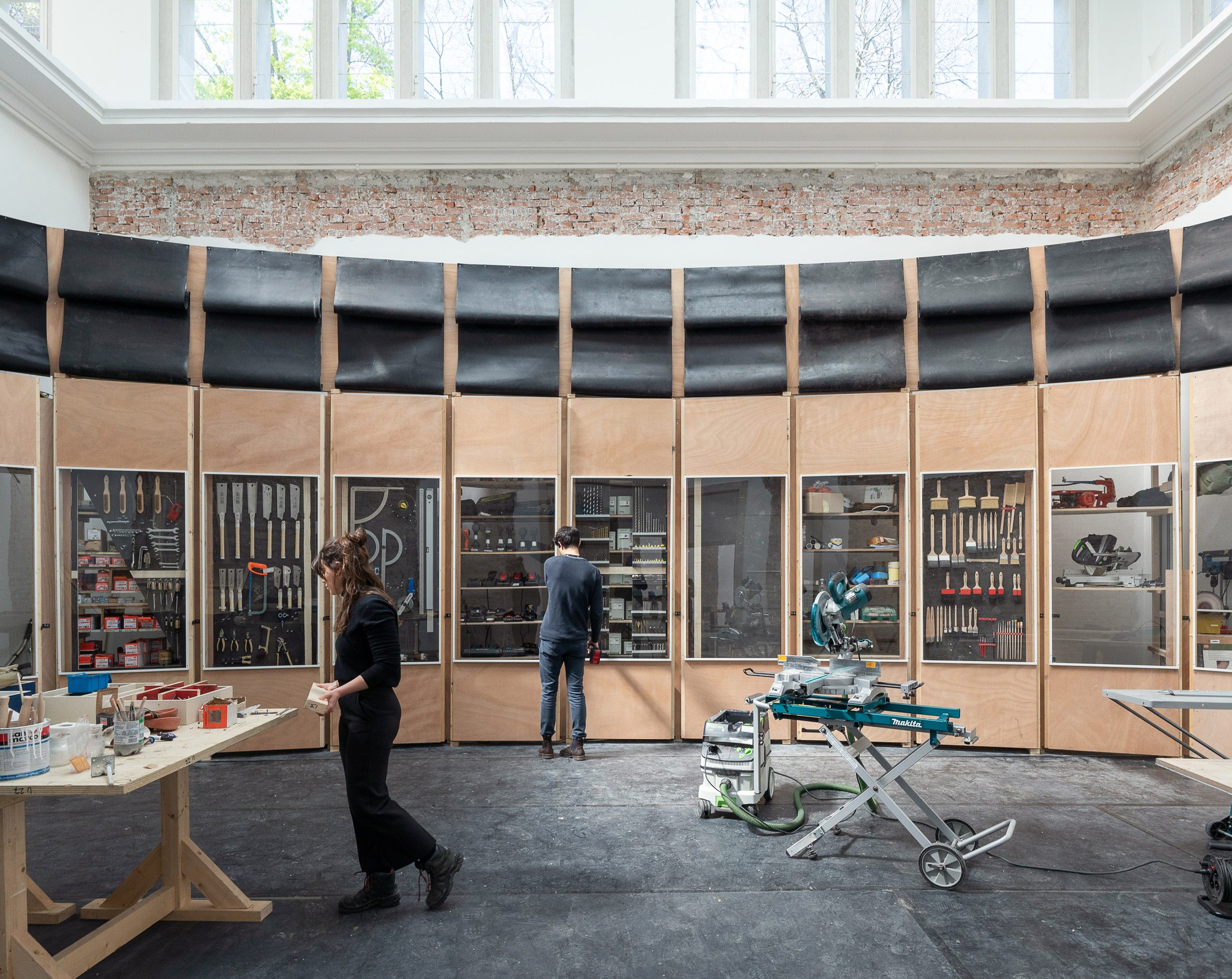 Workshop in Open for Maintenance, the German Pavilion at the Venice Architecture Biennale 2023