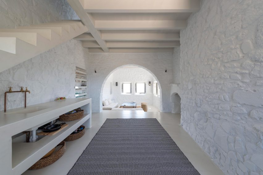 Interior of house on Nisyros island