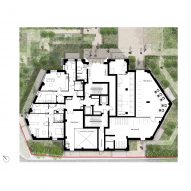 Ground floor plan of Brook House by Grid Architects