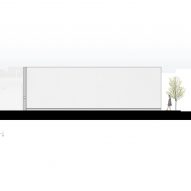Elevation drawing of a house in Mexico by HW Studio Arquitectos