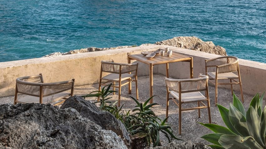 Outdoor woven chairs by Ethimo