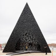 David Adjaye creates black timber pyramid for Venice Architecture Biennale