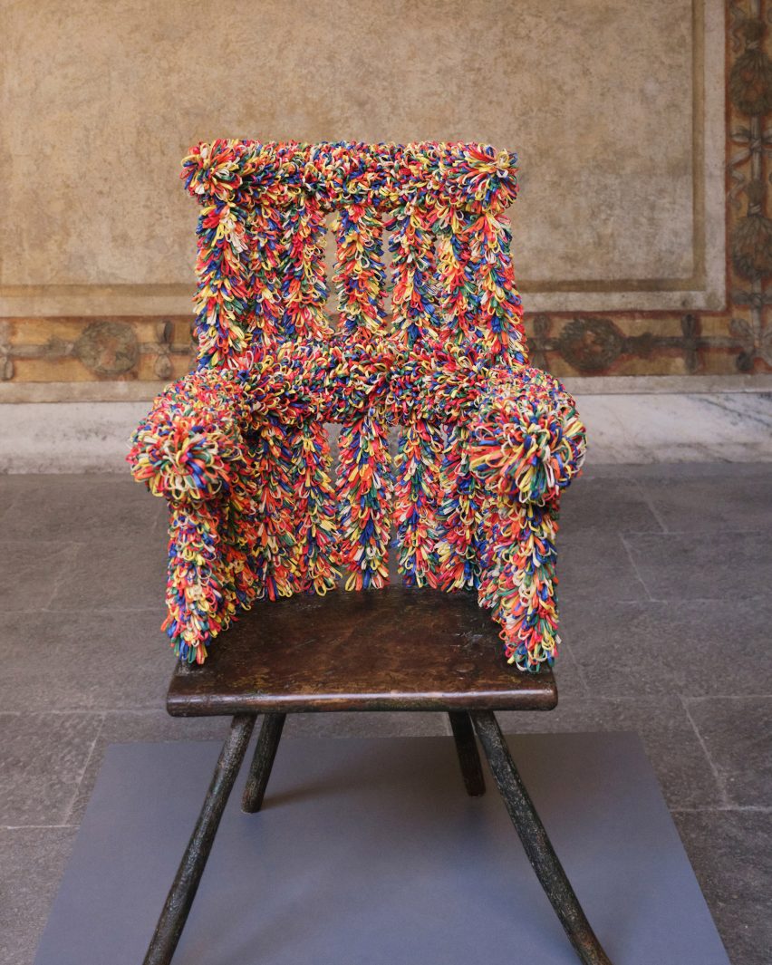 Colourful chair at Palazzo Issimbardi