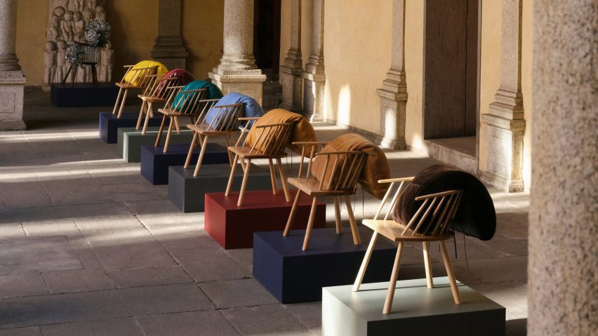 Loewe chairs at Milan design week