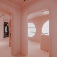 Pink interior of Moco shop in Barcelona, designed by Isern Serra and Six N. Five