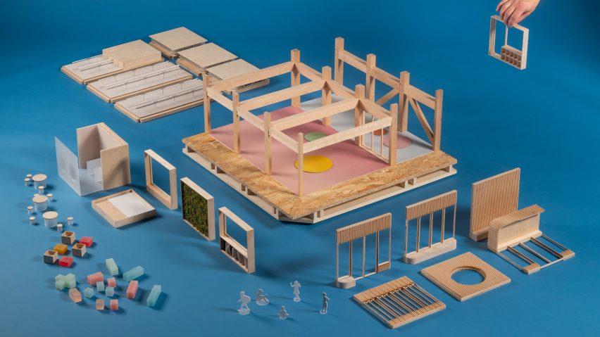 Modular wood system for schools by OMA