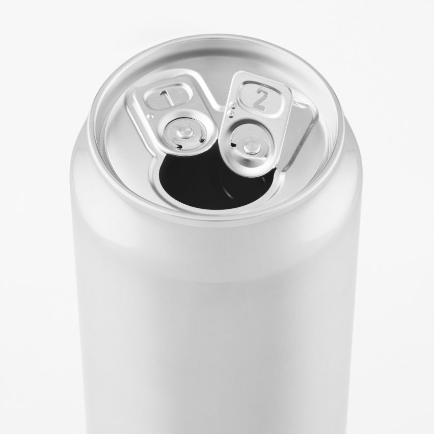 Nendo beer can with two pull tabs