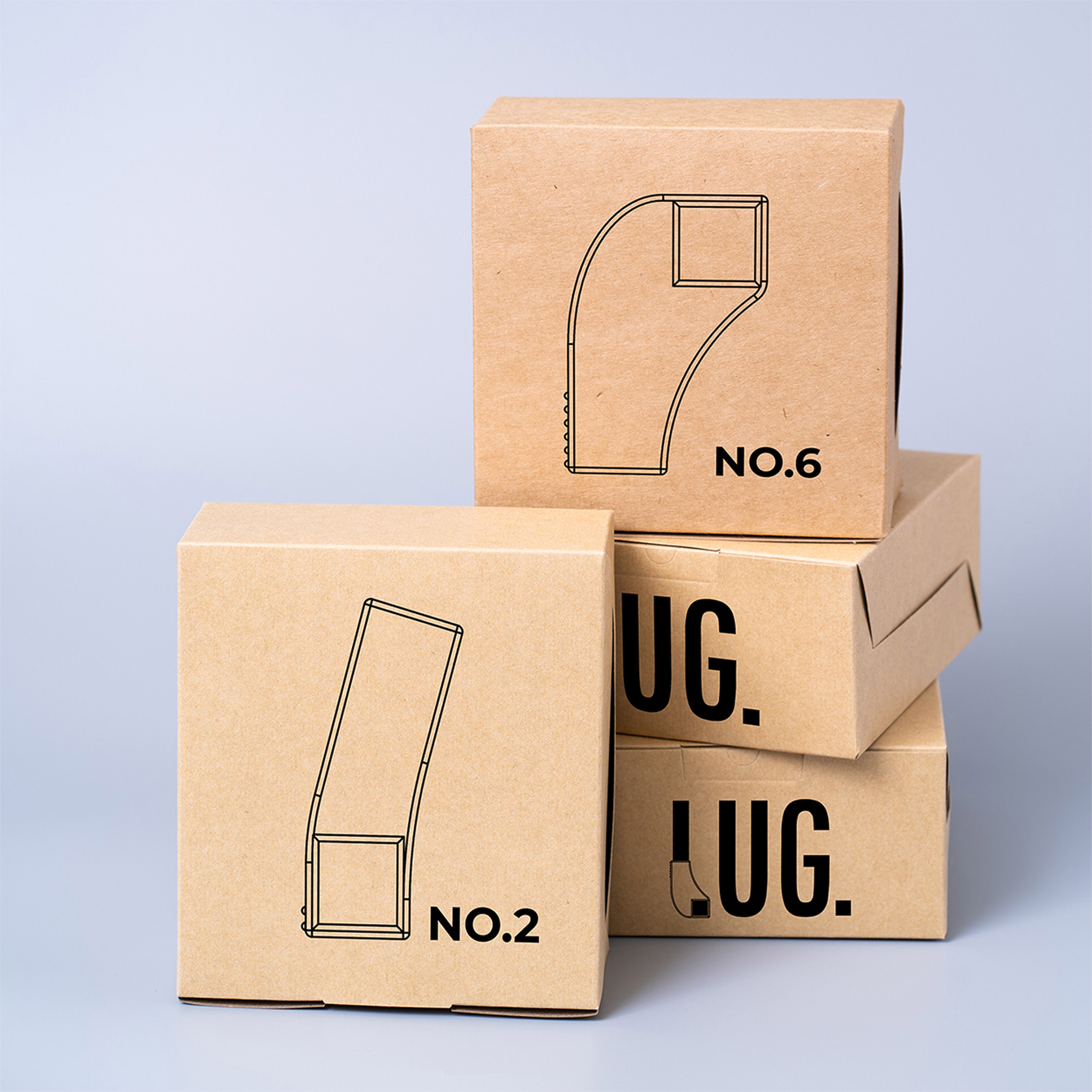 Brown packaging with line drawings on