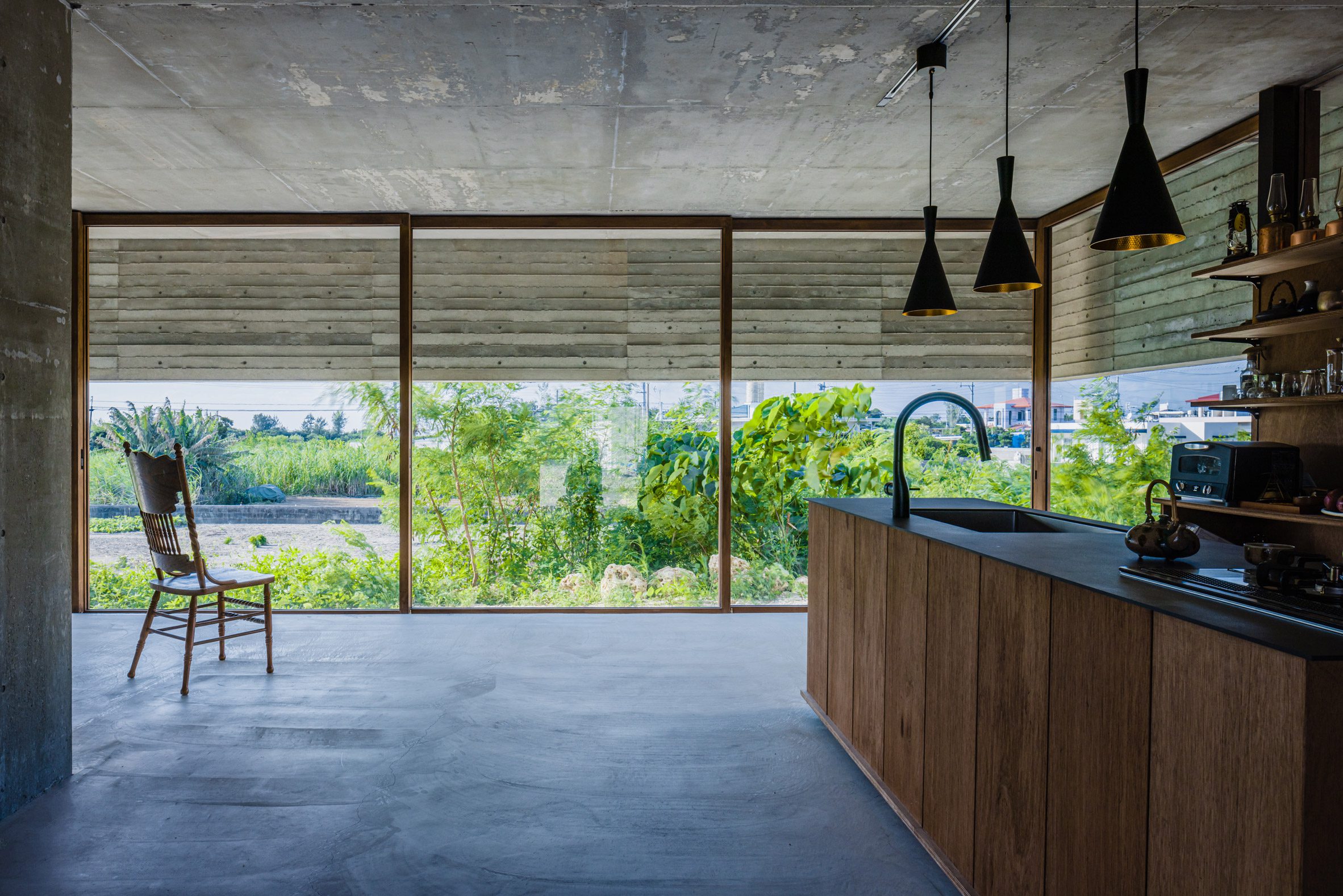 Kitchen of One-Legged House in Japan by IGArchitects