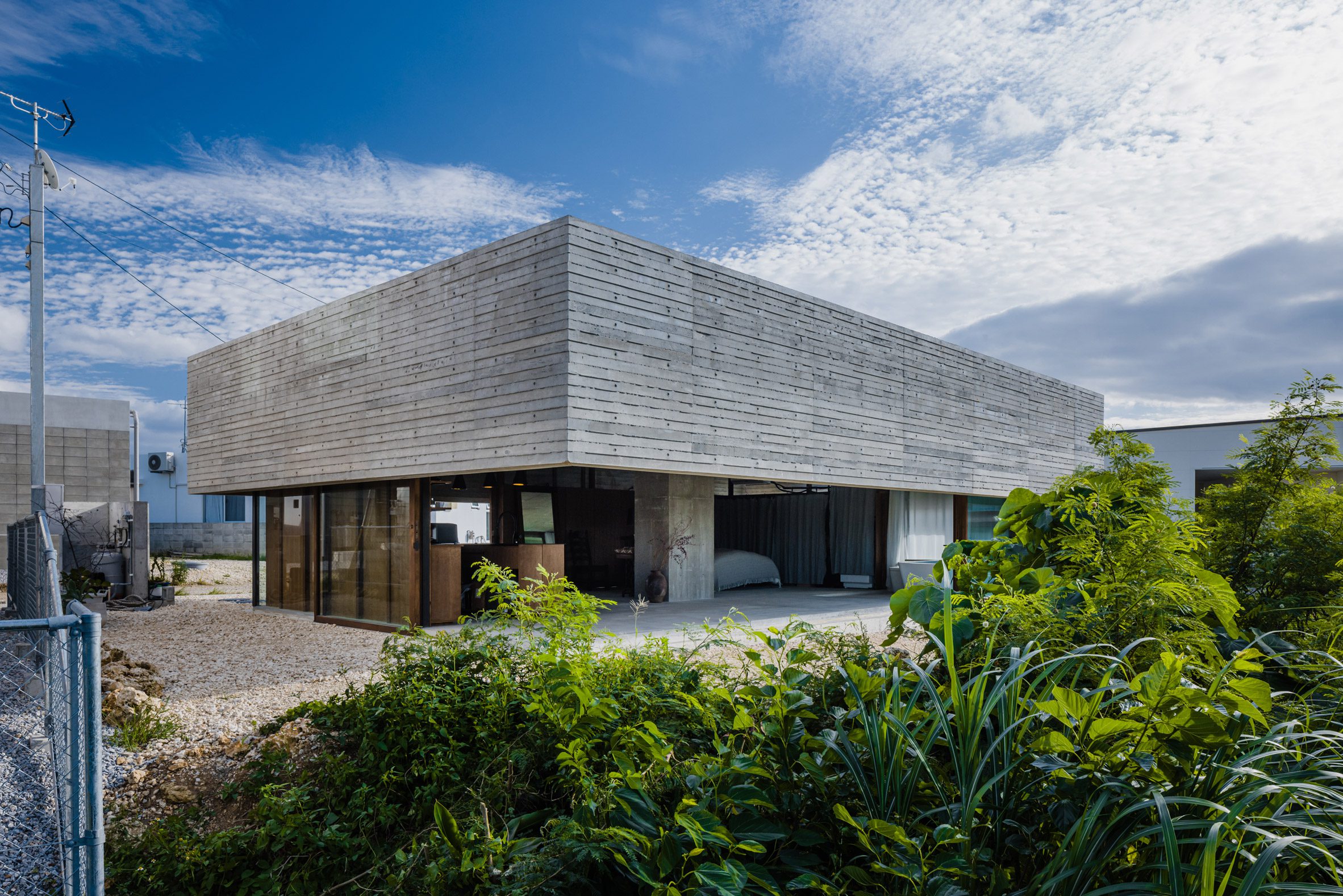 Concrete home in Japan with openable facade