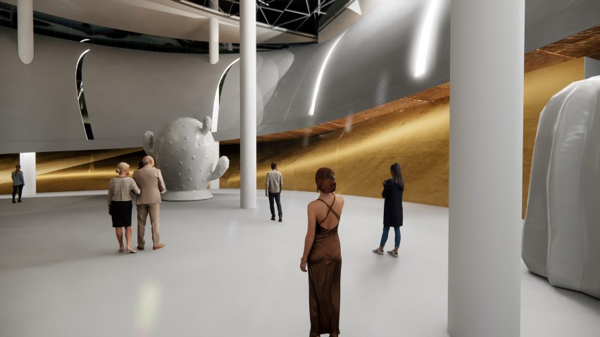 Visualisation showing exhibition space
