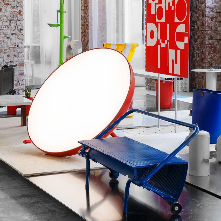 Objects on display at the Junkyard Diving exhibition at Milan design week