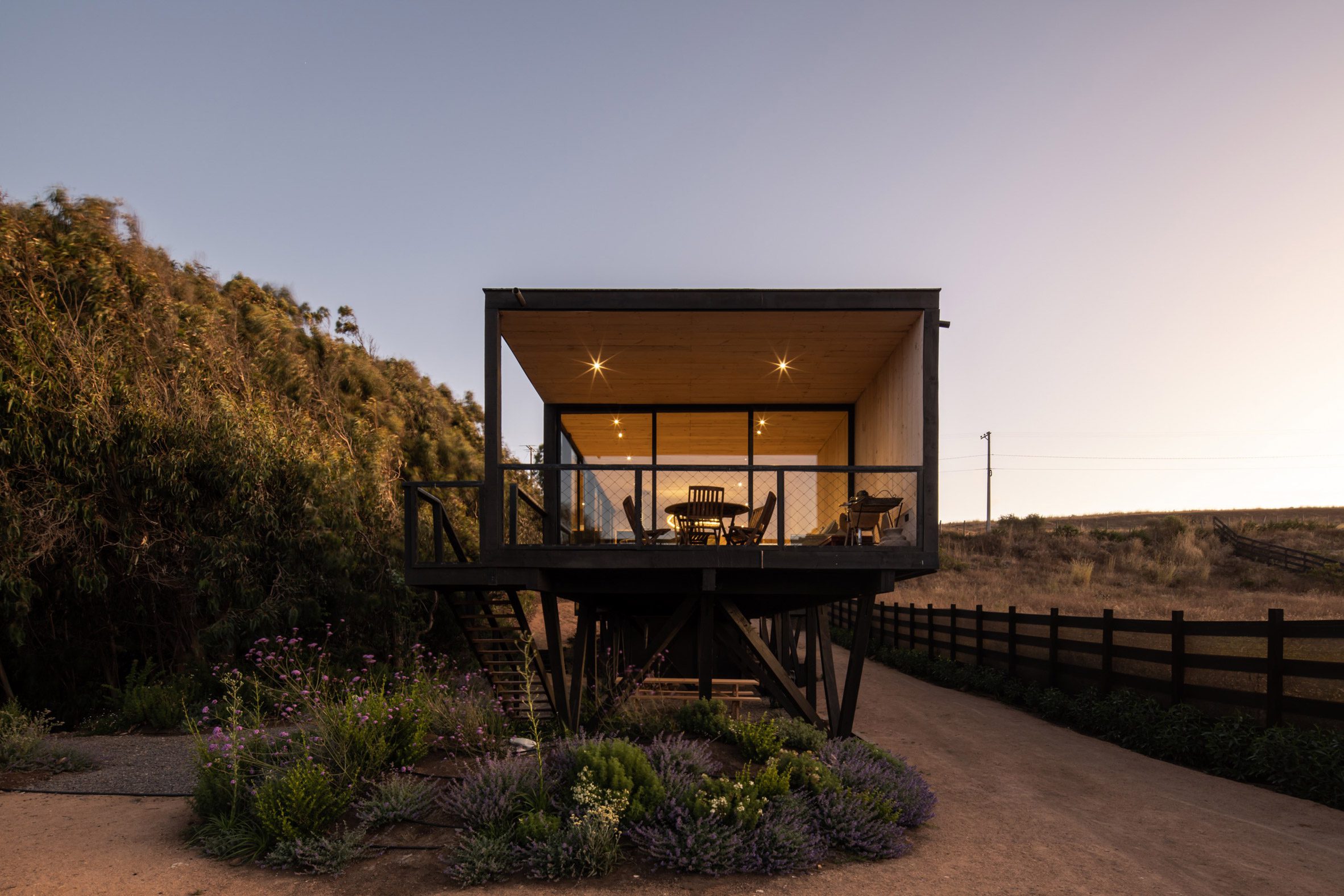 Terrace on stilted home