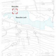 Site plan of Rescobie Pavilion by Kris Grant Architect