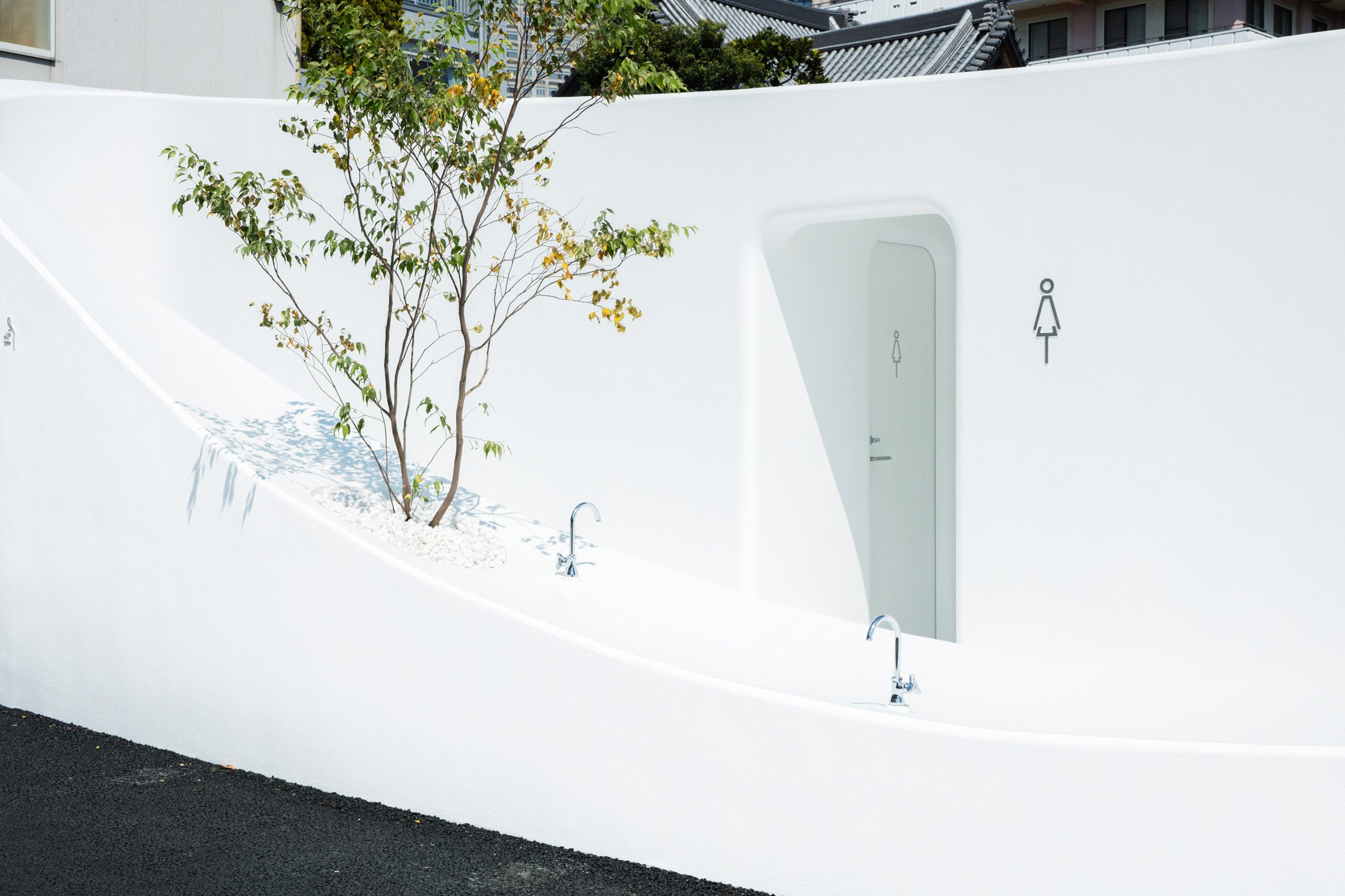 Communal sink as part of Sou Fujimoto's public toilet