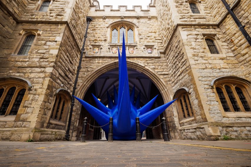 Blue Steve Messam-designed inflatable sculpture