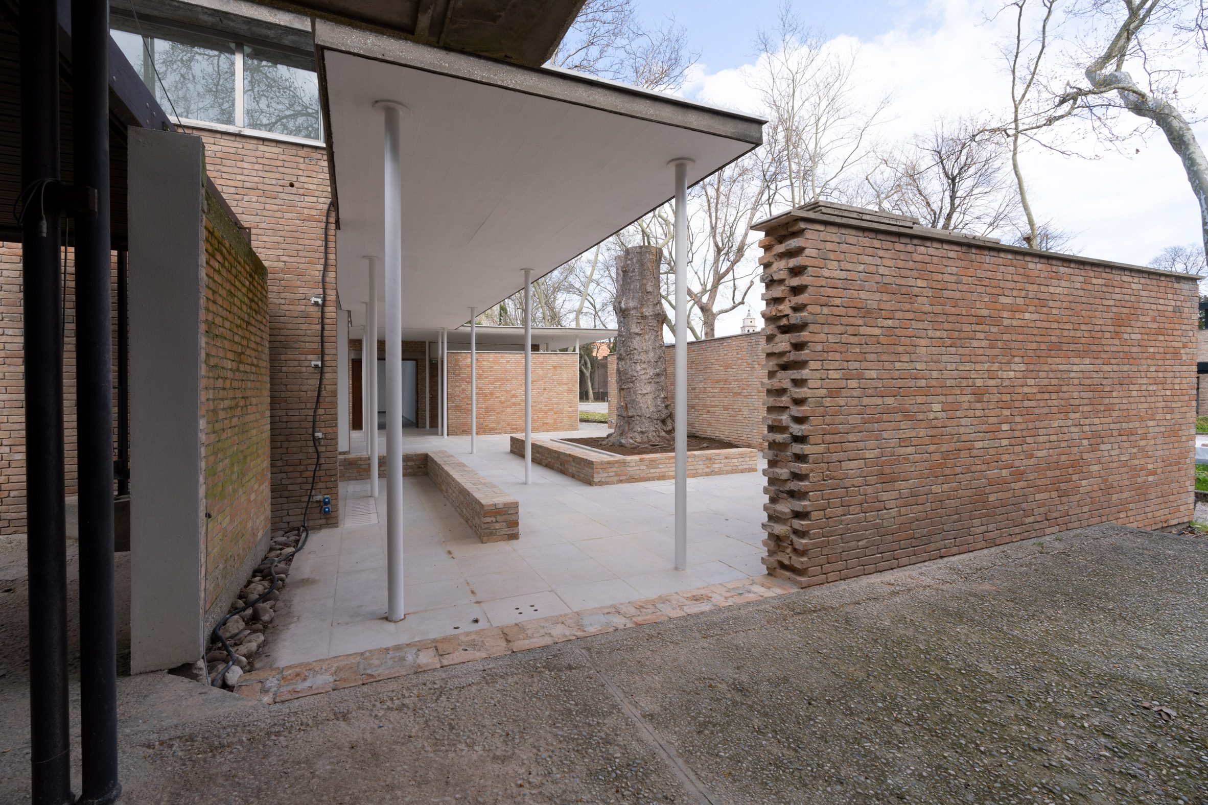 Wall removed at Swiss pavilion at Venice Architecture Biennale