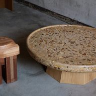 Yuma Kano creates terrazzo-like ForestBank material out of unusable wood