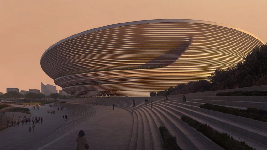 Hangzhou international sports centre by Zaha Hadid Architects