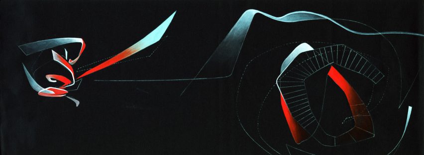 Painting on show at Zaha's Moonsoon: An Interior in Japan