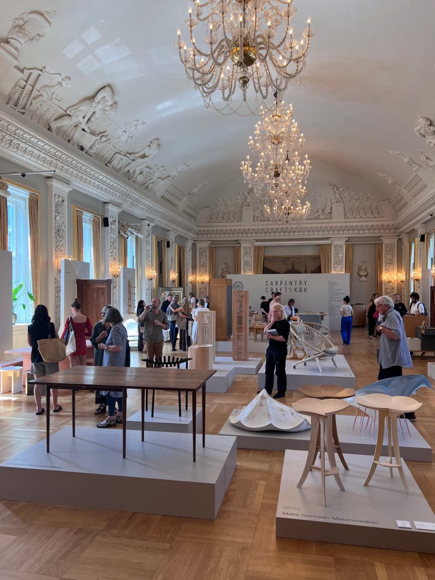 Copenhagen Carpenters’ Guild is showcasing its annual exhibition Carpentry Craft/KBH at Moltke’s Mansion, a baroque building built in 1700.