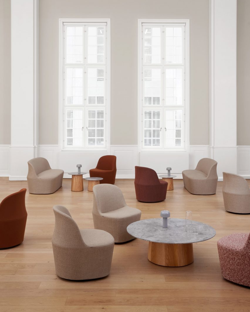 Fredericia launched the Gomo lounge chair and the Niveau coffee tables