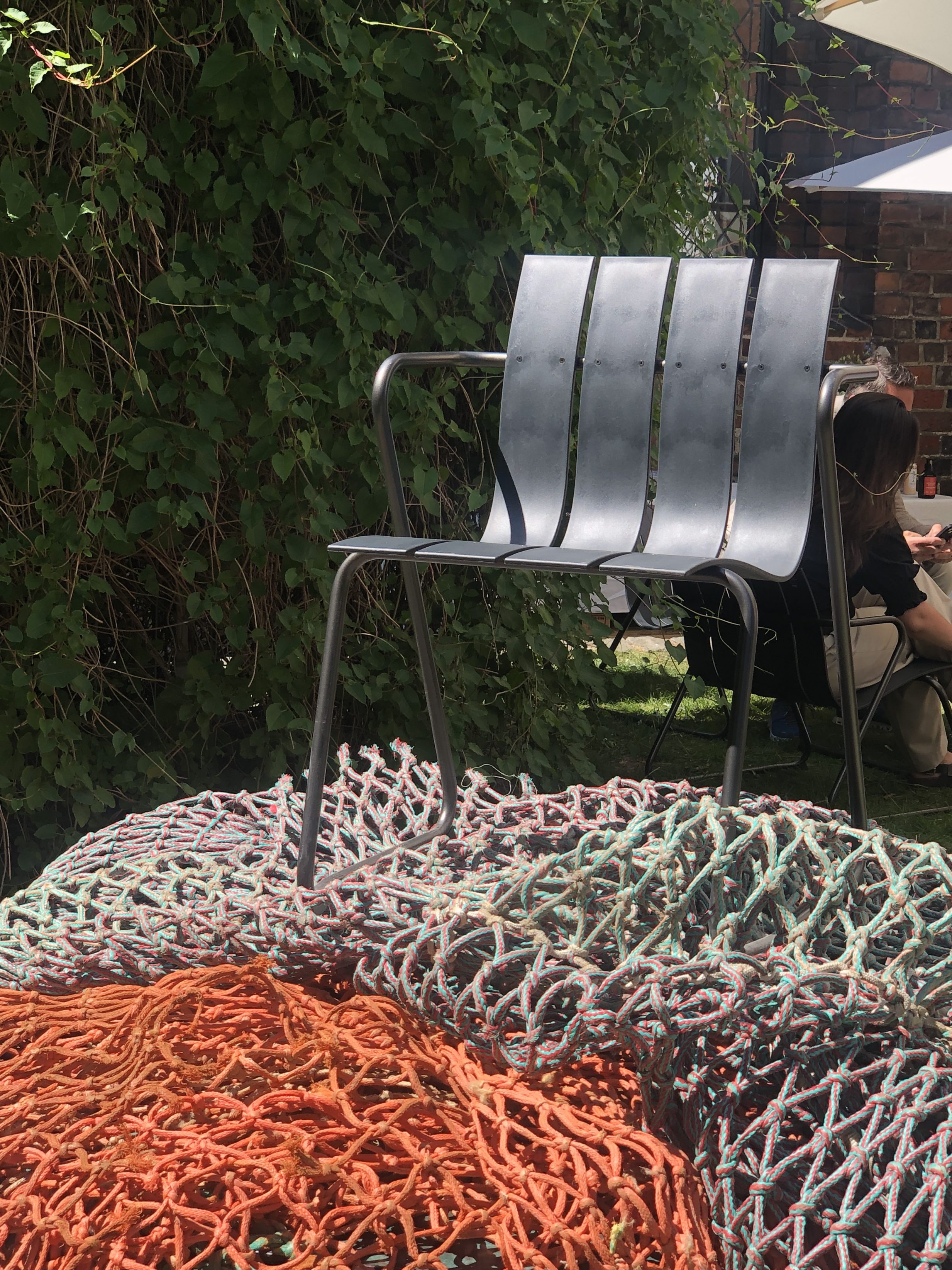 Chair on fishing nets