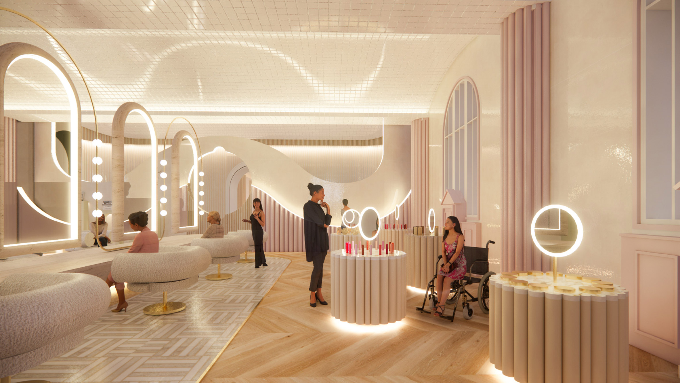 Render of space for beauty consultations