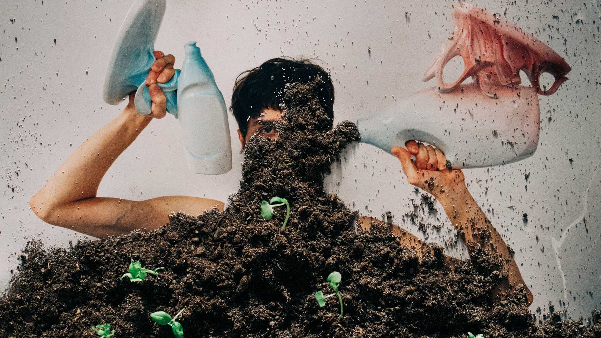 Image of person buried in soil