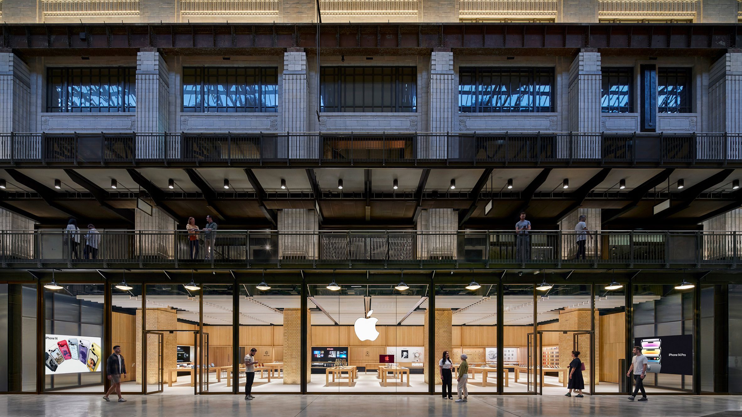 Inside Apple Grand Central retail: The Apple Store on a balcony