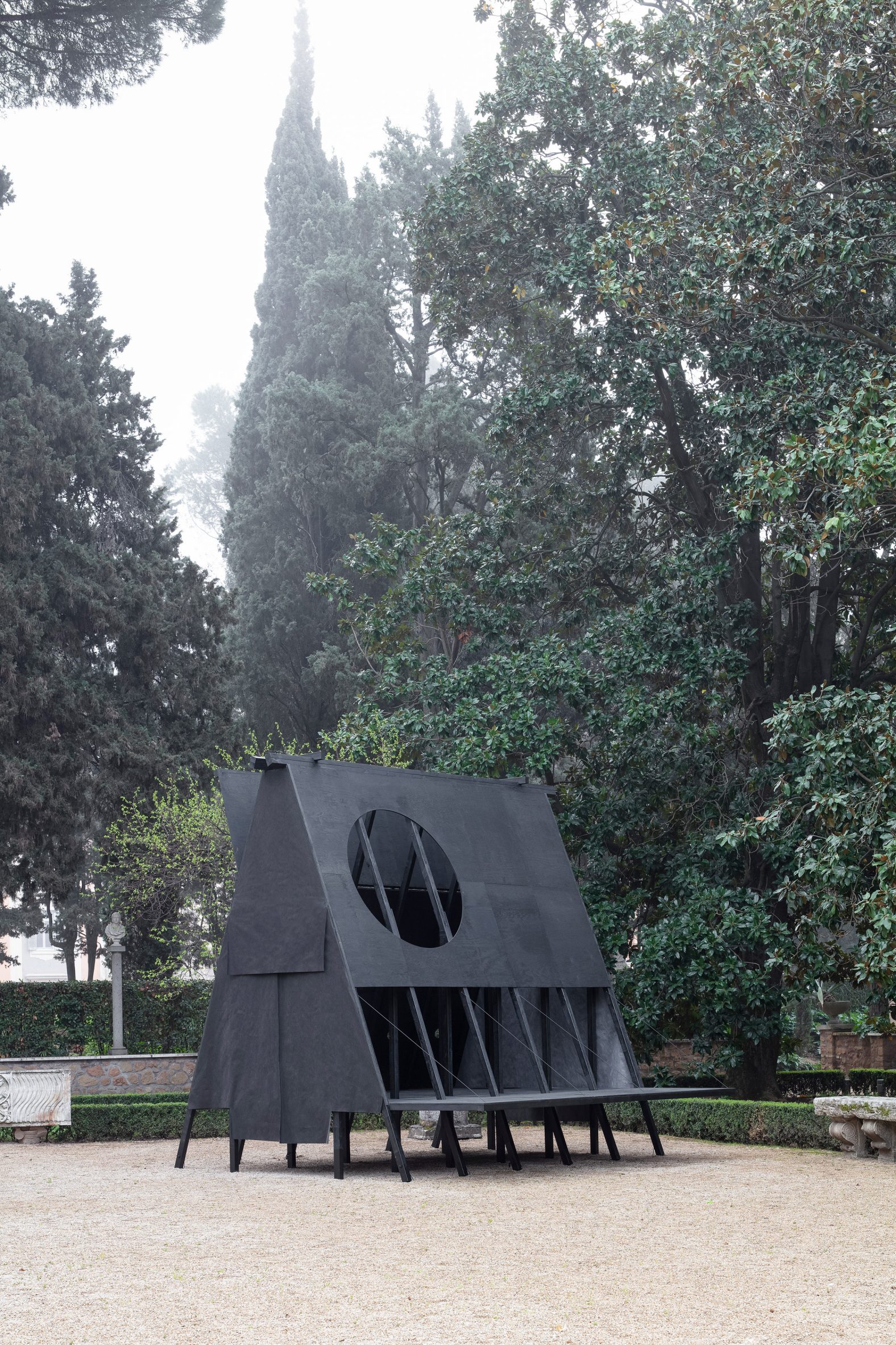 Black Pavilion by Buero Wagner in Rome