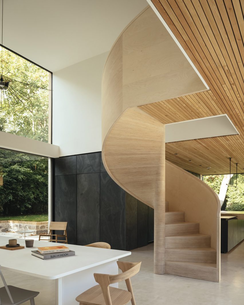 Sculptural staircase designed by Brown&Brown