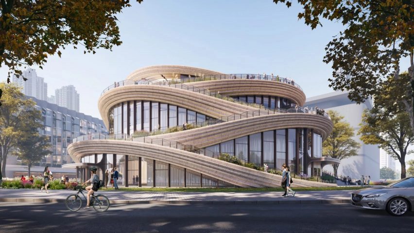 Heatherwick Studio reveals design for Shanghai exhibition hall wrapped in "ribbons"