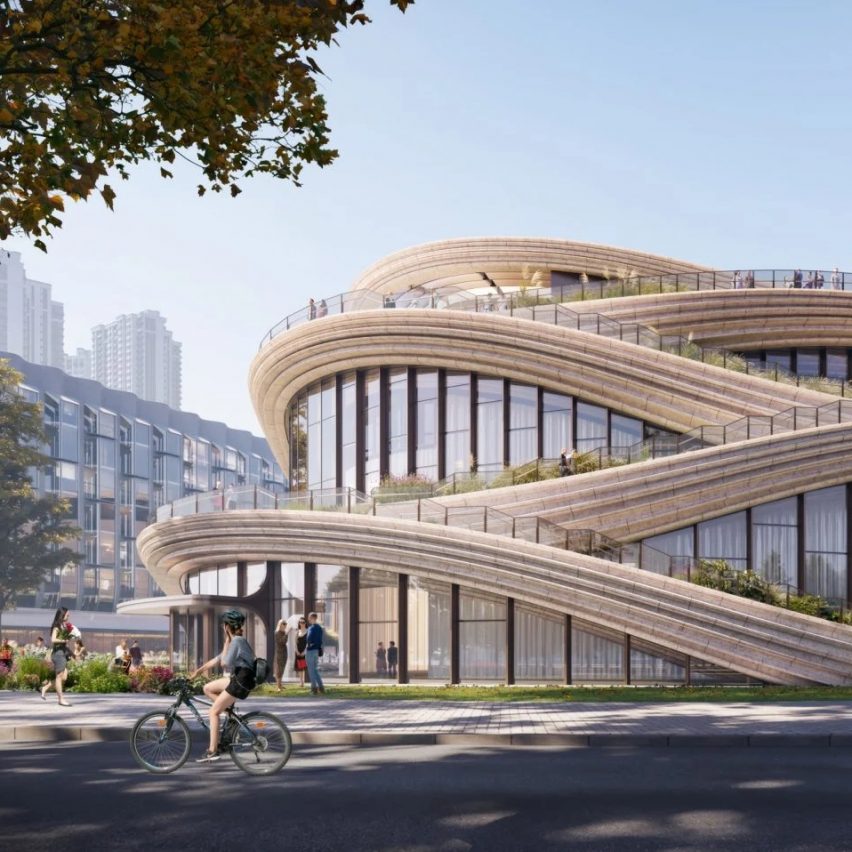 Heatherwick Studio reveals design for Shanghai exhibition hall wrapped in "ribbons"