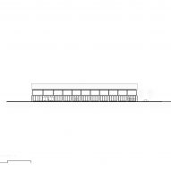 Elevation drawing of the Casa de Musica school by Colectivo C733