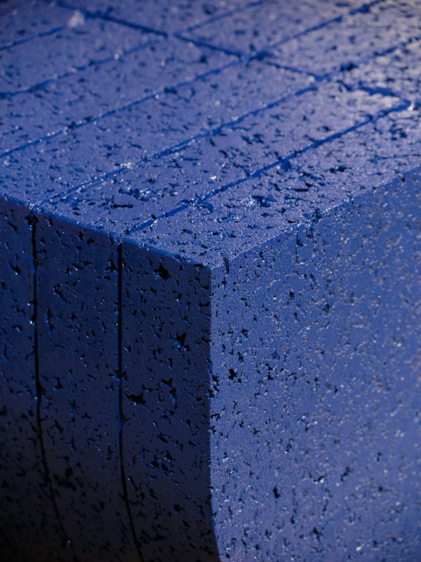 Textured ultramarine plinth