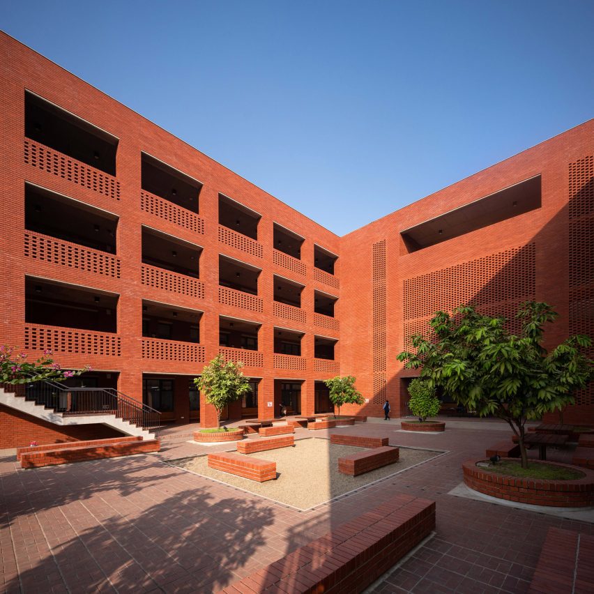 Photo of a courtyard at the Aga Khan Academy Dhaka