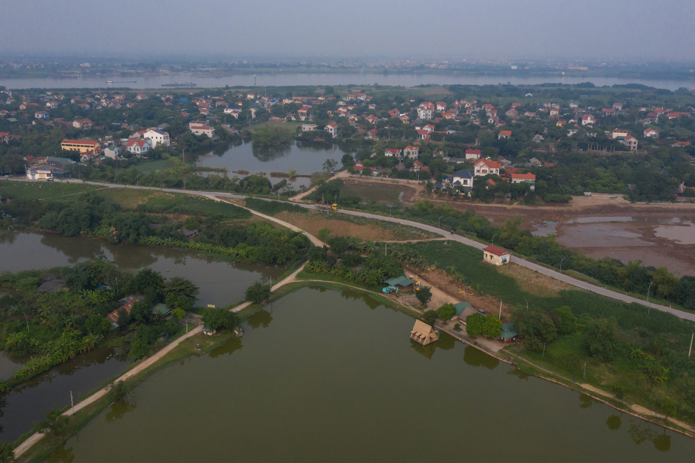 Aerial view of Mekong Delta in Vietnam