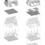 Diagram of Floating Bamboo House by H&P Architects